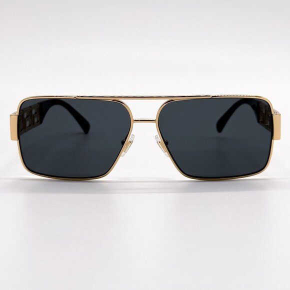 NEW VERSACE VE2290 100287 SUNGLASSES BLACK GOLD WOMEN EYEWEAR VERSACE VE2290 100 main image 6